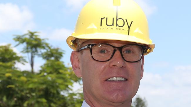 William O'Dwyer, Managing Director, Ralan Group at the sod turning ceremony for Ralan Group's $1 Billion project 'Ruby' at Surfers Paradise, Gold Coast