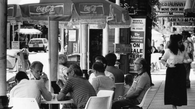 And who can forget those Coke umbrellas on Hindley St? This picture was taken in 1990.