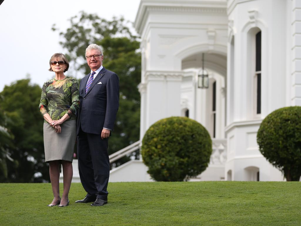 Governor Paul de Jersey and his wife Kaye at Government House.