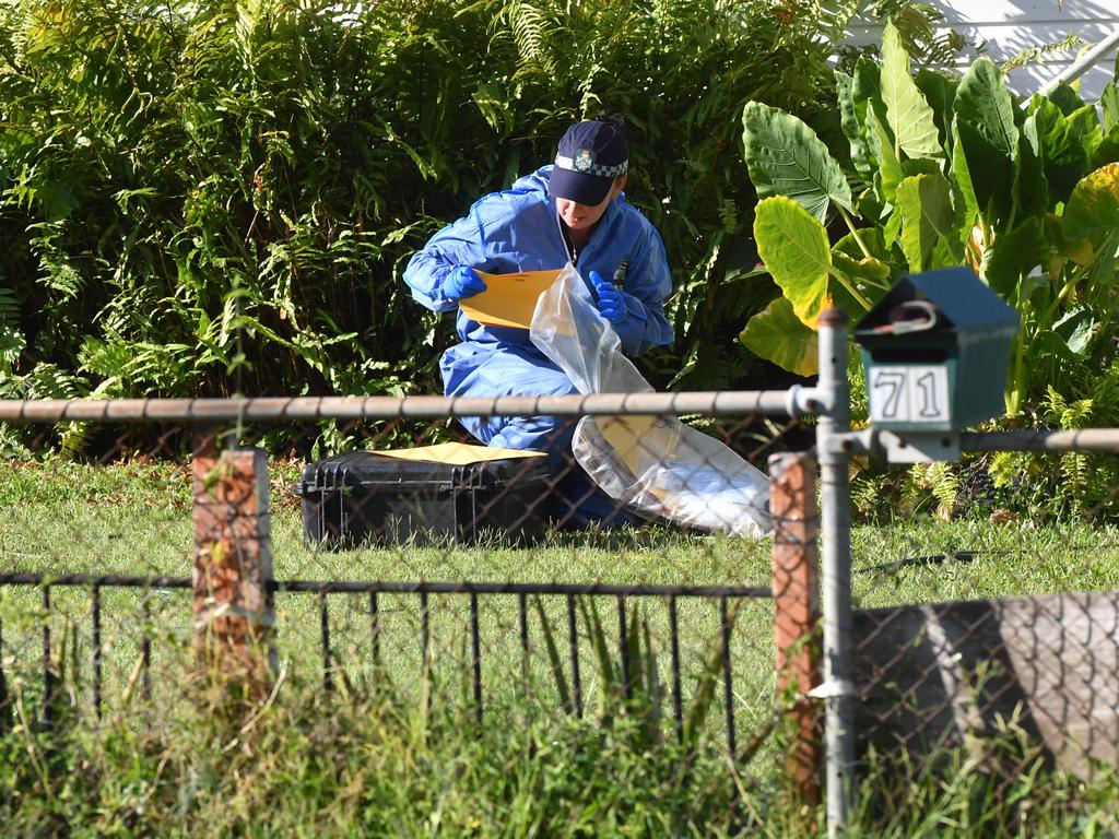 Scene of stabbing in Wellington Street, Mundingburra. Picture: Evan Morgan