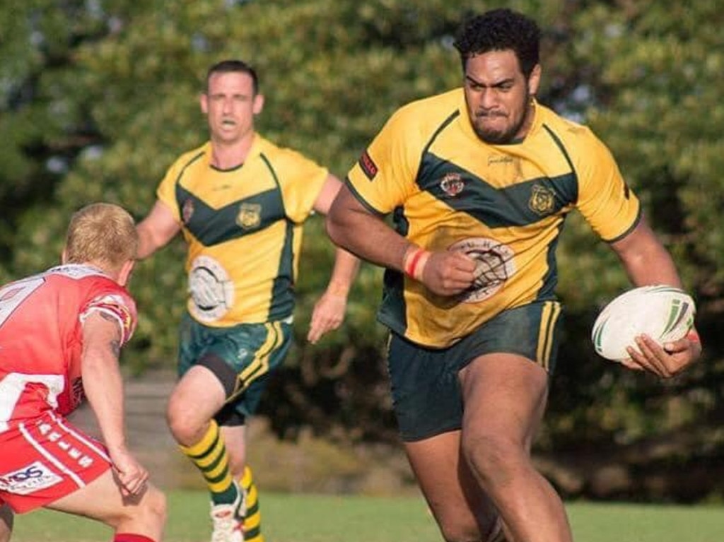 Jordan Mailata in action for Five Dock before signing with the Rabbitohs. Picture: Supplied