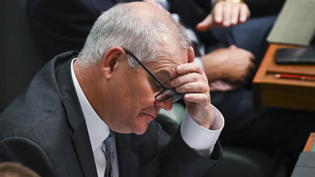 CANBERRA, AUSTRALIA, Newswire Photos. MAY 30, 2023: Scott Morrison during Question Time at Parliament House in Canberra. Picture: NCA NewsWire / Martin Ollman