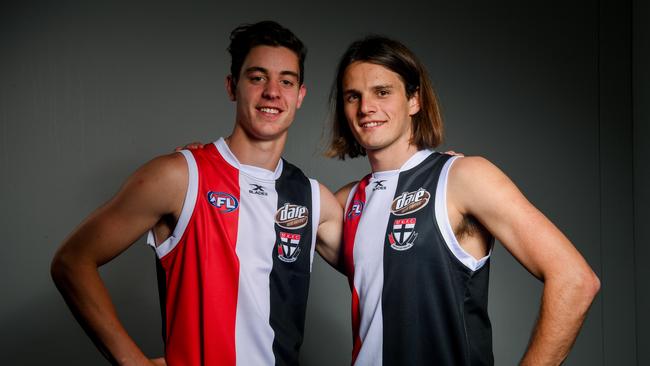 St Kilda had two top-10 picks in the 2017 draft and used them to recruit Nick Coffield and Hunter Clark. Picture: AAP Image/Brendan Esposito