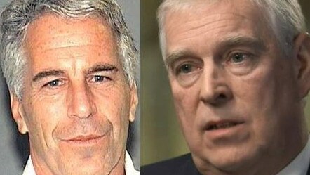 Jeffrey Epstein, left, and Prince Andrew, right. Pictures: Supplied/AFP