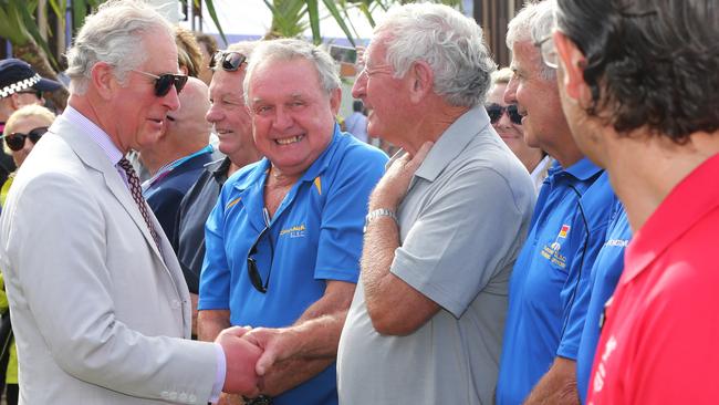 The new King meeting with fans at Kurrawa SLSC in April 2018. Picture Glenn Hampson