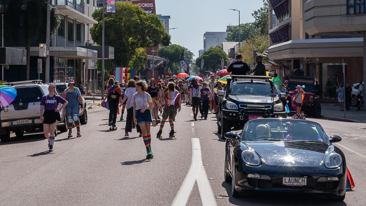 Thousands attended the 2023 Top End Pride March through Darwin City on Saturday, June 24. Picture: Pema Tamang Pakhrin