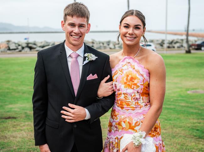 CLASS OF 2024: St Patrick's College Townsville school formal. Student Lily Bragg with Nathan Whitehead.