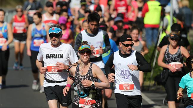 Tens of thousands of runners are expected to take part in the 42.195km Melbourne Marathon on Sunday. Picture: Picture Yuri Kouzmin