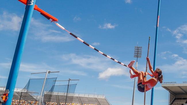 Action from the Queensland Athletics track and field championships at QSAC on Saturday March 15, 2025. Picture: Stephen Archer.