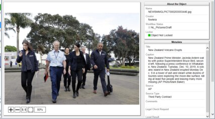 Jacinda Ardern with police superintendent Bruce Bird after addressing a press conference.