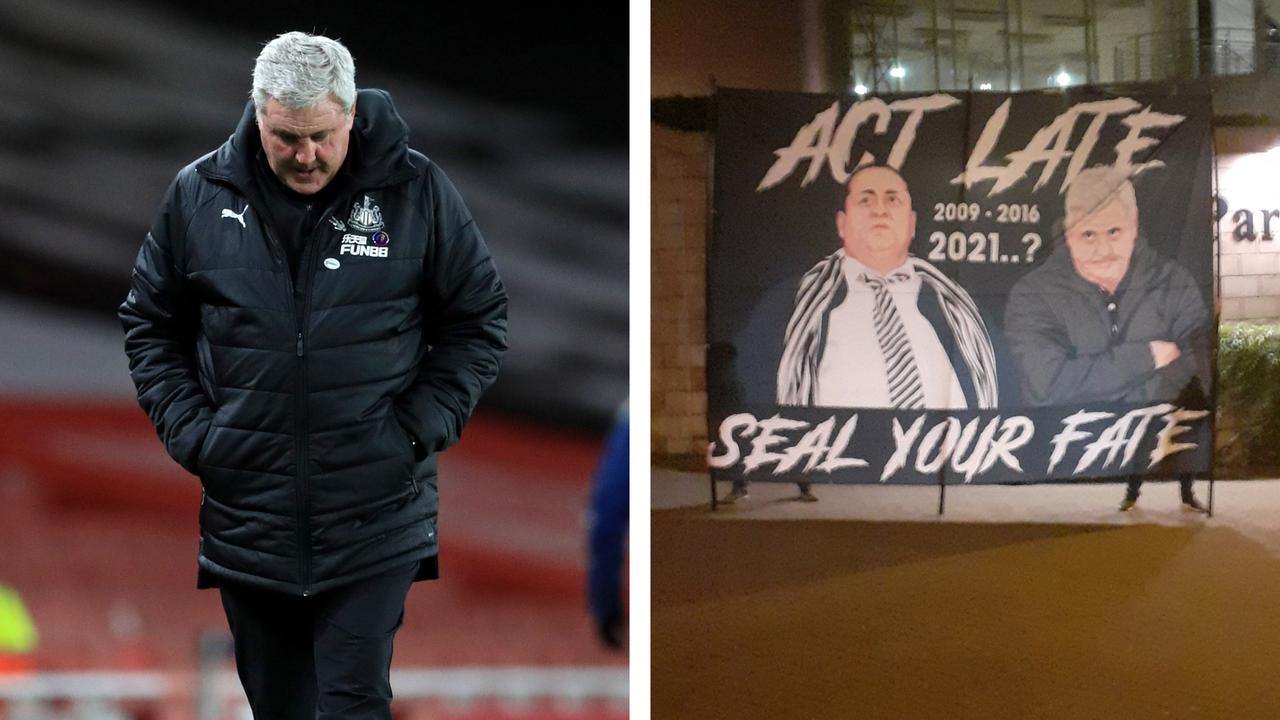 Fed-up Newcastle United fans are calling for Steve Bruce to be sacked.
