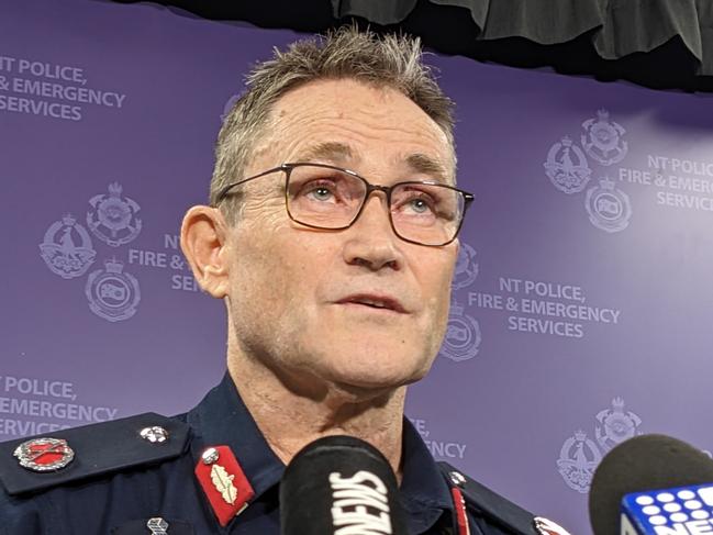 NT Police Acting Deputy Commissioner Michael White said Timothy Hunt and Jazmine Shier ‘may have been with him at the time’ Tony Rowe was last seen. Picture: Jason Walls