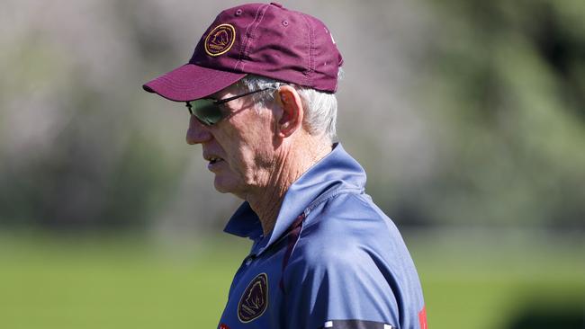 Broncos coach Wayne Bennett stormed out of a media conference.