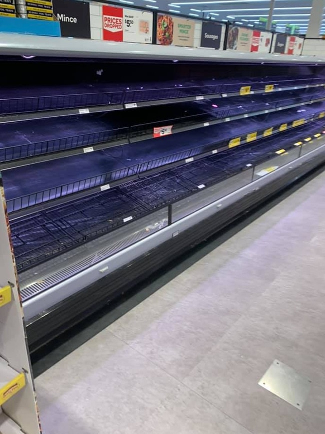 The meat section at Woolworths in Lisarow. Picture: Facebook