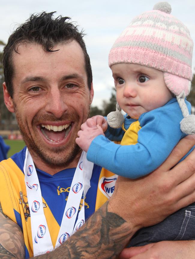 Best on ground Shannon Broadbent with his daughter.