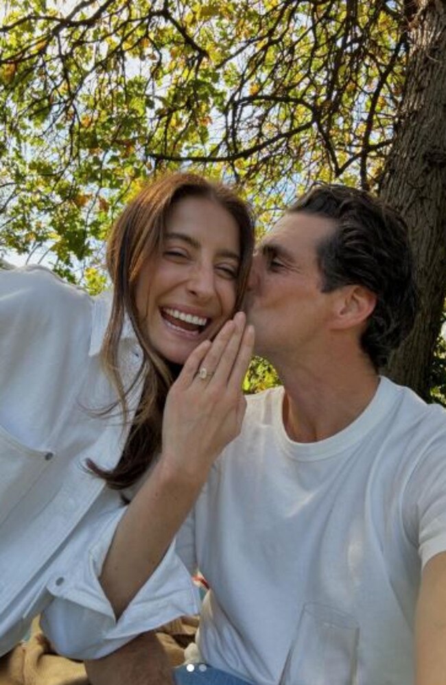 Andy Lee and Rebecca Harding are finally engaged. Picture: Instagram