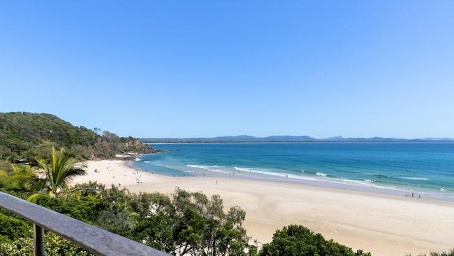This home at Wategos beach has reportedly sold for a record-breaking $22 million.