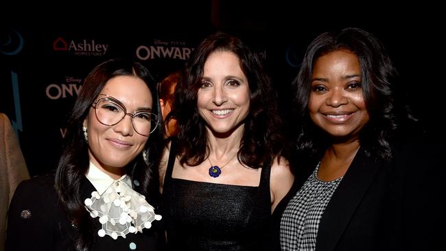 Ali Wong, Julia Louis-Dreyfus, and Octavia Spencer at the world premiere of Disney and Pixar's Onward in Los Angeles last week. Picture: Alberto E. Rodriguez/Getty Images for Disney