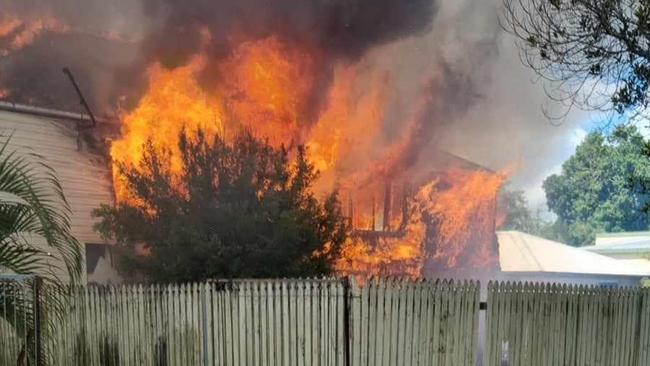 House fire on Beerwah Pde, Beerwah. Photo: Glasshouse Country and Maleny News/Facebook