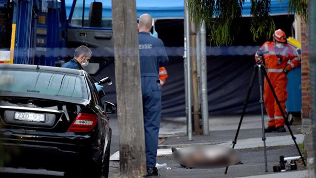 Acquaro was gunned down outside his Gelobar in Lygon St, Brunswick East. Picture: Nicole Garmston