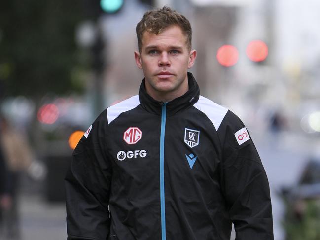 Dan Houston arrives for his tribunal at Jeffcott Chambers in Adelaide Tuesday,August,20,2024.Picture Mark Brake