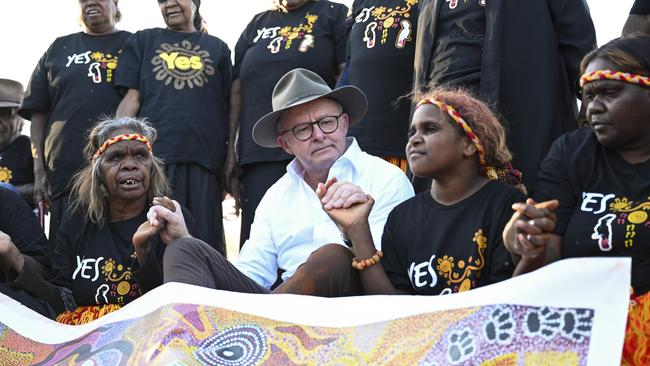 Albanese and he and fellow-travelling journalists can’t accept that Australians were smart to reject the Voice. Picture: Martin Ollman