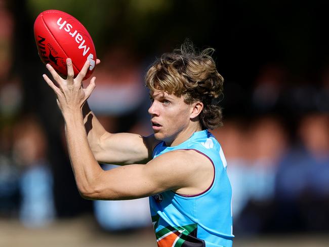 Zeke Uwland of the Allies during the 2024 Marsh AFL Championships U18 Boys match between South Australia and Allies at Thebarton Oval on May 26, 2024 in Melbourne, Australia. (Photo by Sarah Reed/AFL Photos via Getty Images)