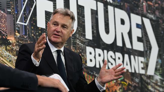 Demographer Bernard Salt speaks at the Future Brisbane Summit at Howard Smith Wharves, Brisbane Photo: Lyndon Mechielsen/Courier Mail