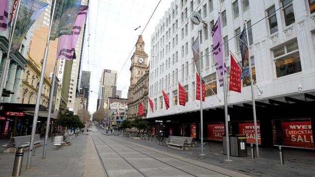 The Myer department store is one of central Melbourne’s best-known retail buildings. Picture: Andrew Henshaw