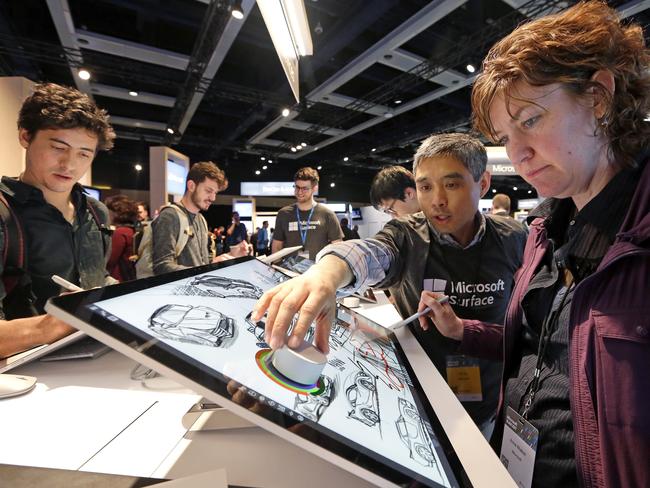 ASurface Studio device by Fei Su at the Microsoft Build 2017 developers conference in Seattle. Picture: Elaine Thompson