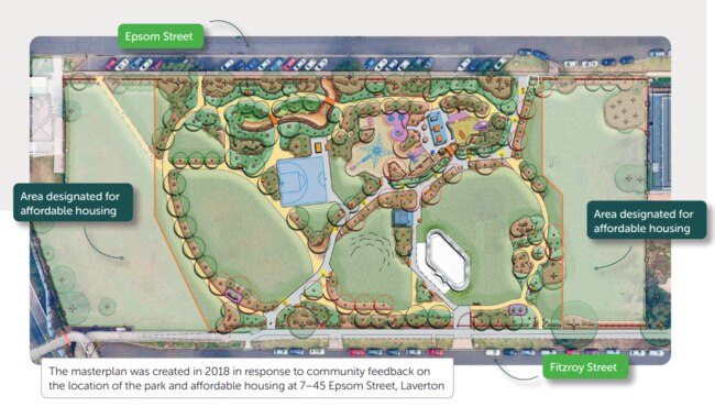 The Epsom St reserve concept plan. Picture: Hobsons Bay Council.