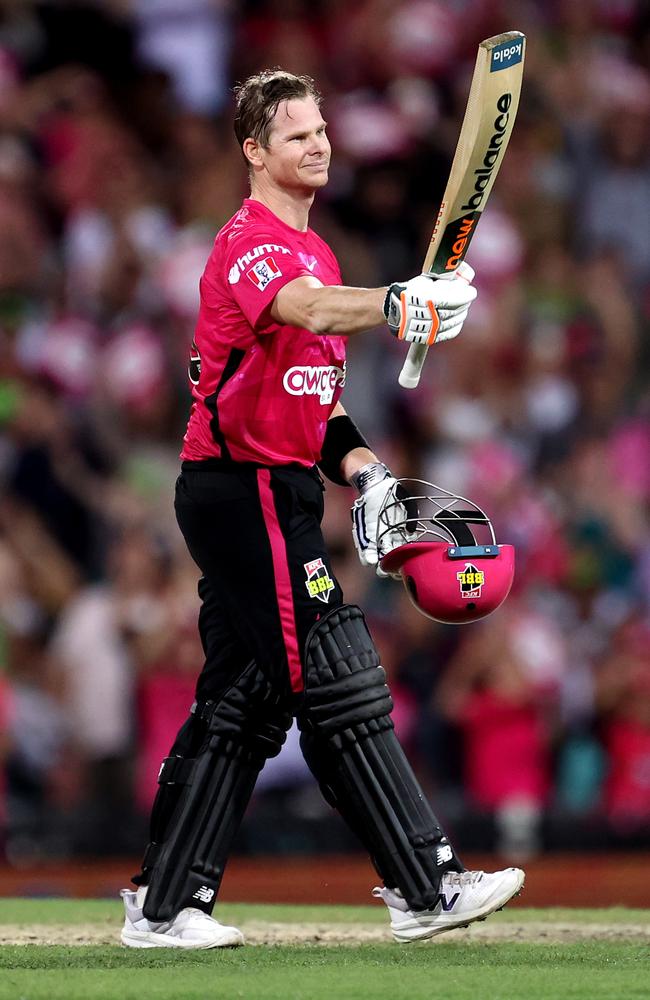 It is understandable that CA wants to promote the Big Bash with its biggest stars featuring like Steve Smith. Picture: Brendon Thorne/Getty Images