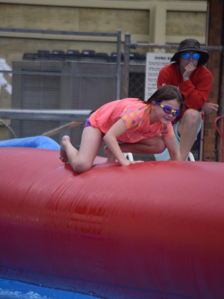 PARTY TIME: There were plenty of splatters and splashes at Dalby's pool party on Saturday.