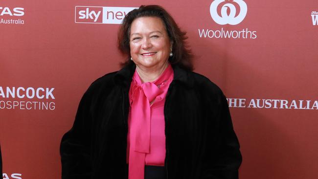 Mining magnate Gina Rinehart at the Bush Summit in Perth on Monday. Picture: Philip Gostelow