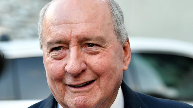 Radio host Alan Jones is seen leaving the Supreme Court in Brisbane, Thursday, May 17, 2018. The Toowoomba-based Wagner family are suing the talkback radio host over comments he made during 32 broadcasts in 2014 and 2015. (AAP Image/Darren England) NO ARCHIVING