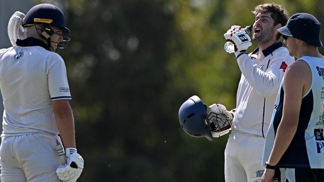 VTCA: St Francis de Sales pair Blake McKinnon and Ben Harding get a drink. Picture: Andy Brownbill