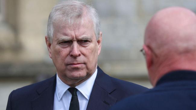 The High Court in London has been asked to help obtain testimony about Prince Andrew’s communications with Jeffrey Epstein and Ghislaine Maxwell from Robert Olney, who was the prince’s equerry. Picture: Steve Parsons/AFP