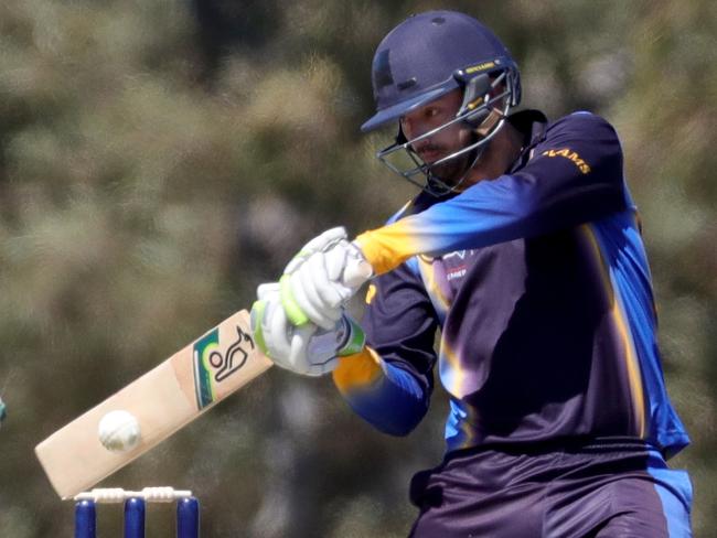 Ian Holland of Ringwood batting during the Premier Cricket match between Greenvale Kangaroos and Ringwood played at Greenvale on Saturday 13th Oct, 2018.