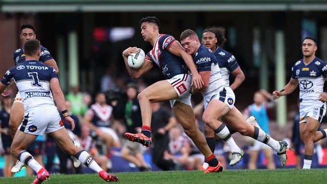 Joseph Suaalii produced some powerful carries against the Cowboys. Picture: Cameron Spencer/Getty Images