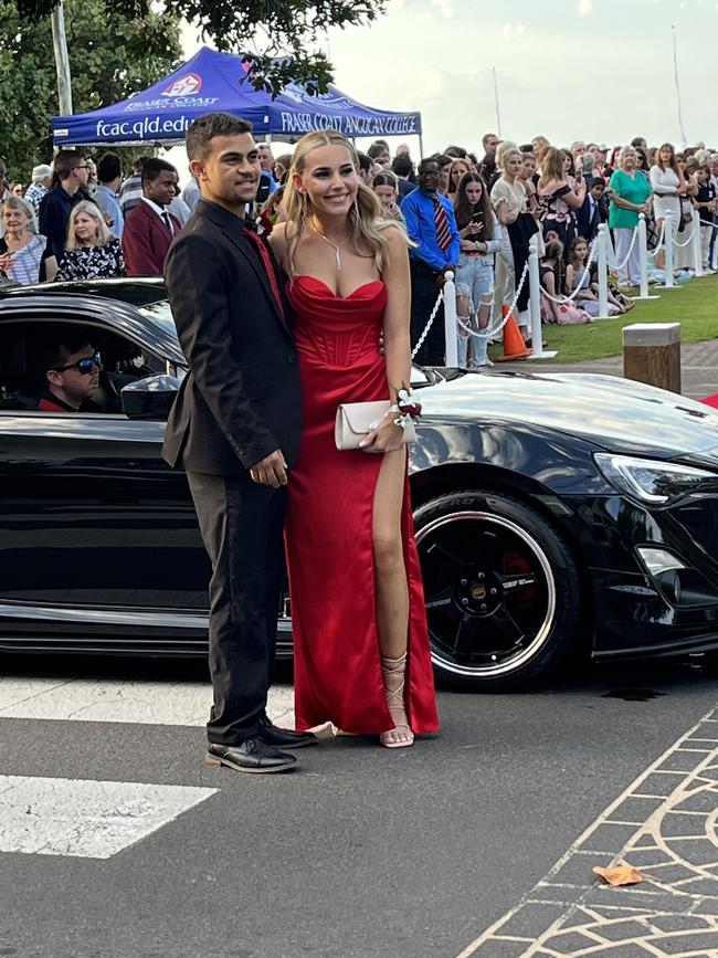 Bronte Paxton and Malachi Lawton arrive at the formal.