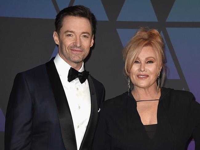 Deborra-Lee Furness and her husband, Hugh Jackman, have both received on Order of Australia honour. Picture: Getty Images/AFP