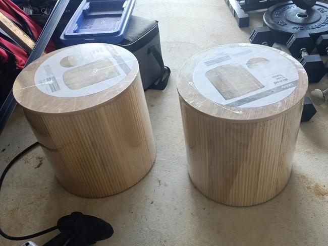 Australians are getting creative using a “ribbed” side-table from Kmart. Picture: Facebook/Kmart hacks &amp; decor