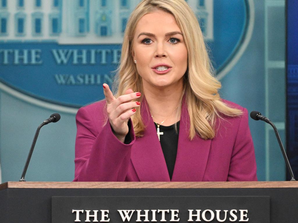 At just 27 years of age, White House Press Secretary Karoline Leavitt is the youngest person in history to be appointed to the position. Picture: Roberto Schmidt/AFP