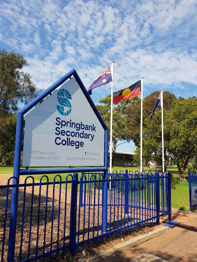 Springbank Secondary College is at risk of closure because only a tiny proportion of students in its zone are enrolled there. Picture: The school's Facebook page