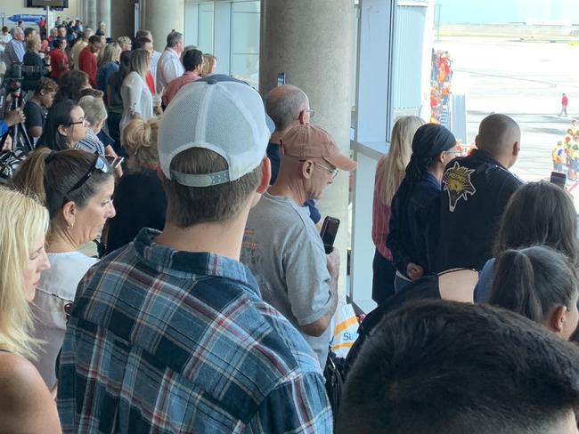 Onlookers say the airport came to a standstill.