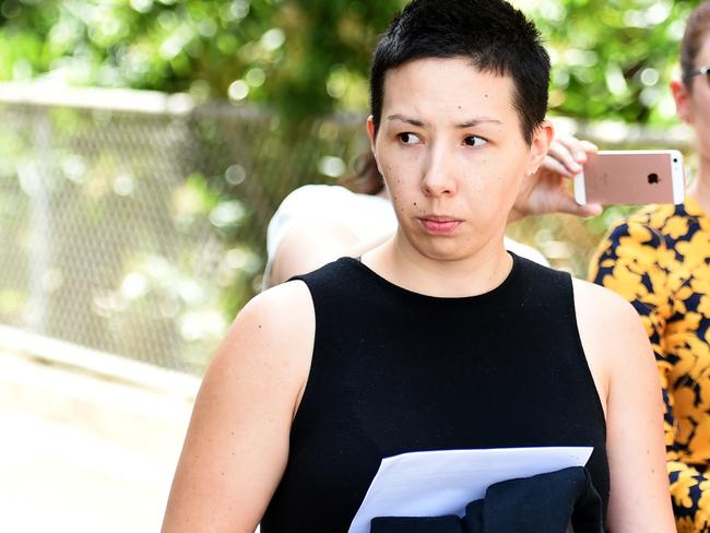 Lucy Victoria Wieland, 27, was charged with one count of fraud for allegedly creating a fundraising scam after lying about having ovarian cancer. Picture: Alix Sweeney