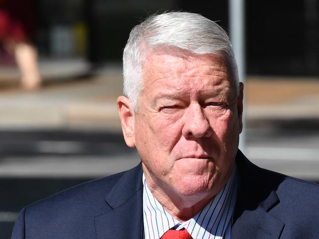 John Wagner is seen arriving at the Supreme Court in Brisbane, Tuesday, September 3, 2019. The Toowoomba based Wagner family have launched a defamation case against Channel Nine over a Sixty Minutes story about the 2011 Grantham floods. (AAP Image/Darren England) NO ARCHIVING