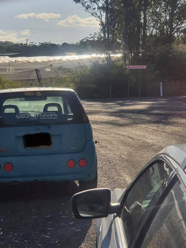 Car pulled over for speeding, unlicensend and alleged DUI offences near Corindi