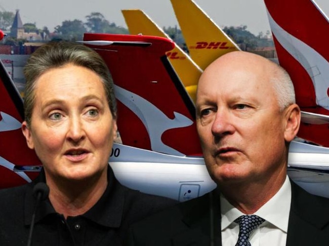 Qantas Group CEO Vanessa Hudson, left, and Chairman Richard Goyder. Pictures: NCA Newswire