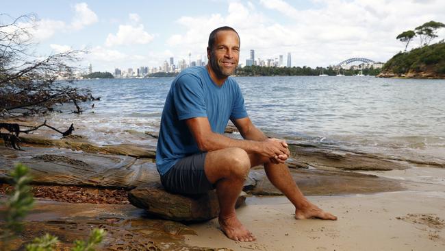 US singer Jack Johnson. Jack is in Sydney to play three shows, but was at Whiting Beach on Tuesday to help the Taronga Conservation Society do a hands-on clean up of plastics and junk washed up on the sand. Picture: Richard Dobson/The Daily Telegraph